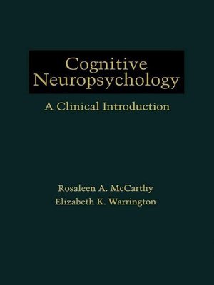cover image of Cognitive Neuropsychology